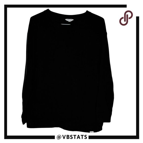 Orvis Womens Classic Collection Crew Neck Fleece Pullover Sweatshirt Black Large - Picture 1 of 7